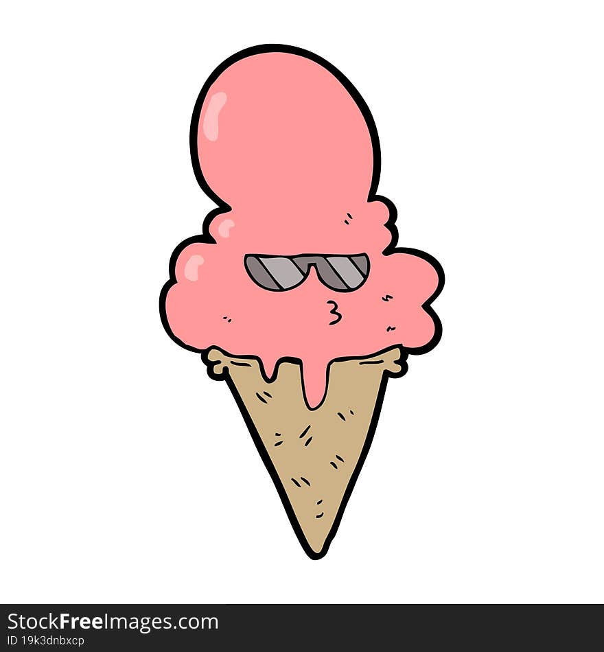 cartoon cool ice cream