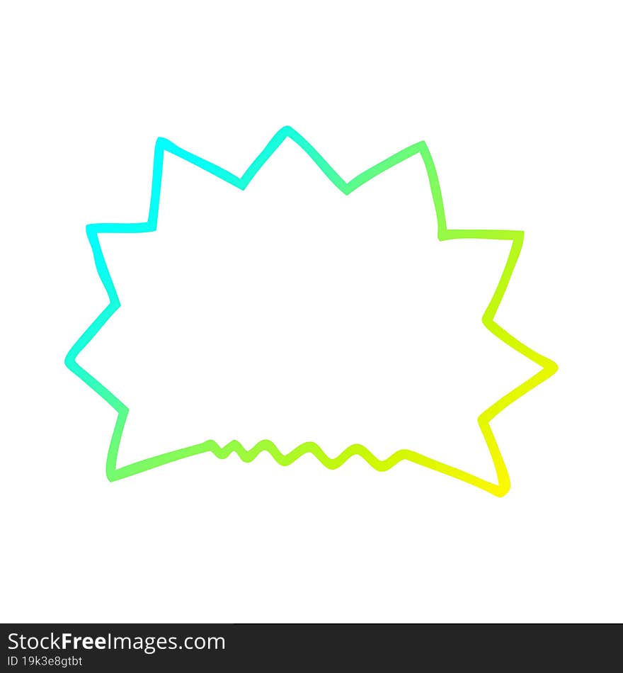 cold gradient line drawing cartoon big  bang explosion