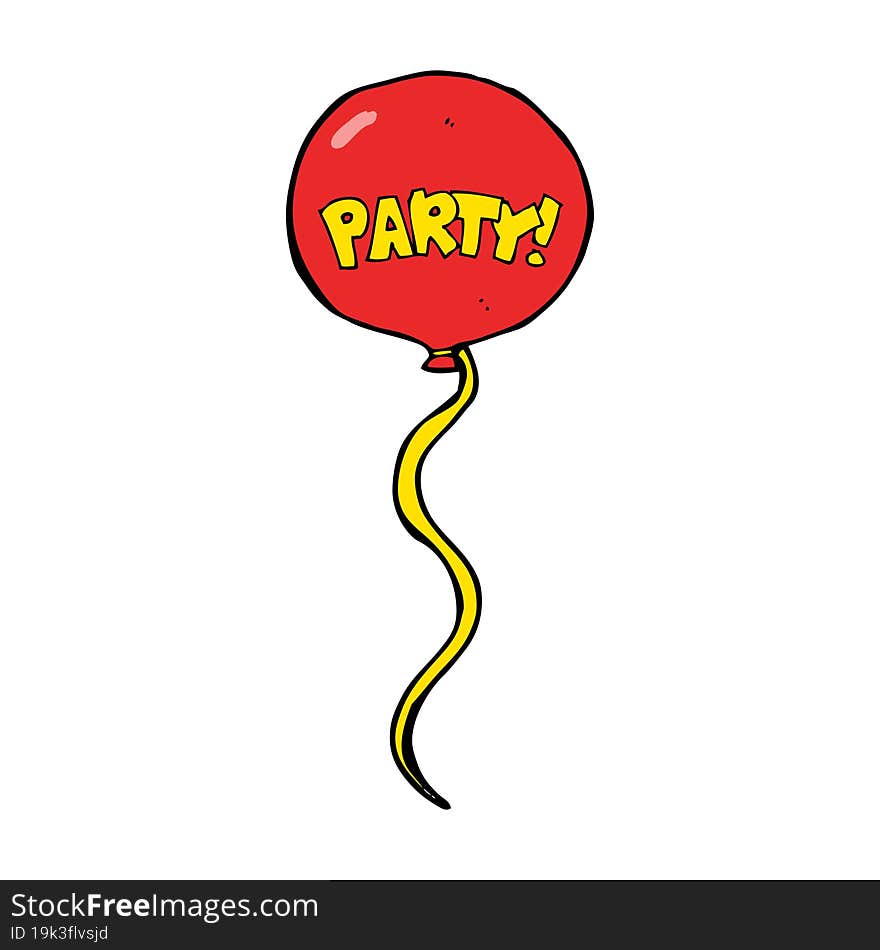 cartoon party balloon