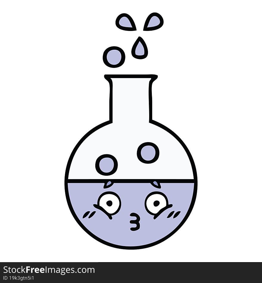 cute cartoon test tube