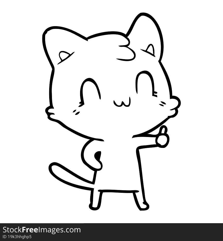 cartoon happy cat. cartoon happy cat