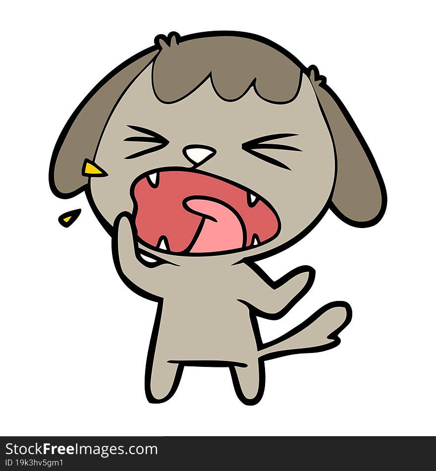 cute cartoon dog barking. cute cartoon dog barking