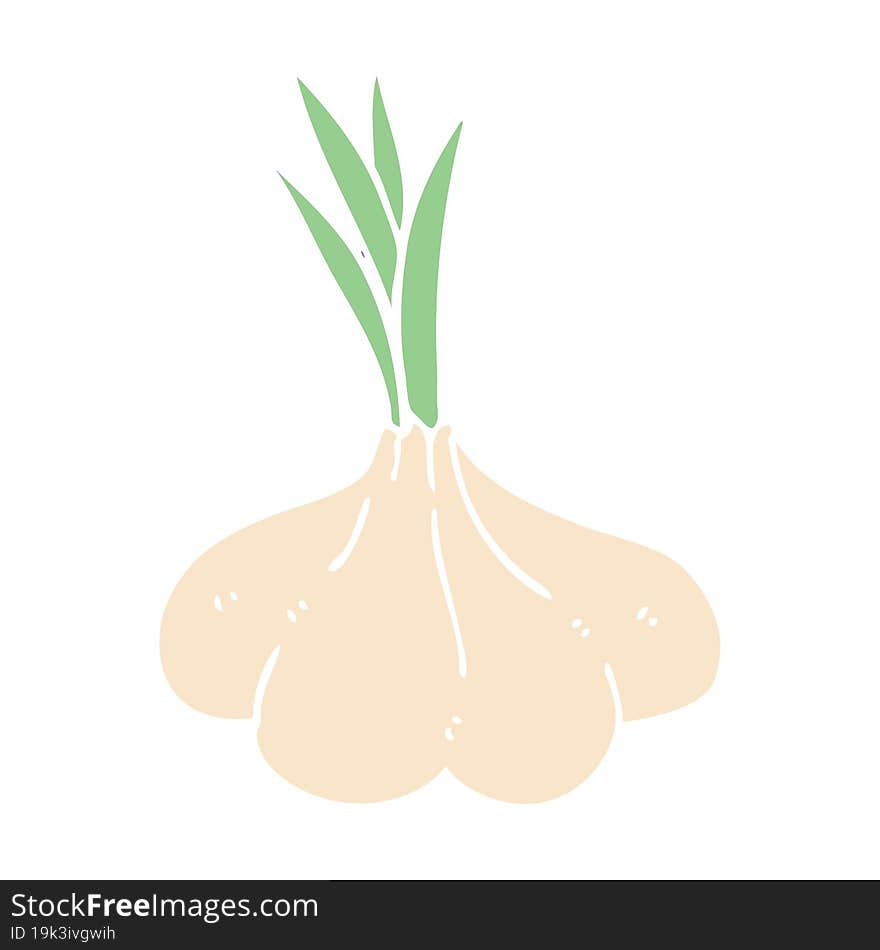 Cartoon Doodle Garlic Bulb