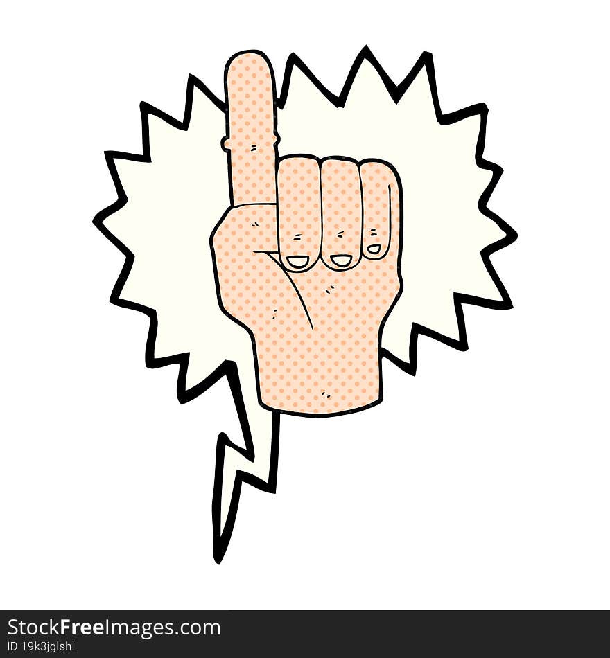 comic book speech bubble cartoon pointing finger