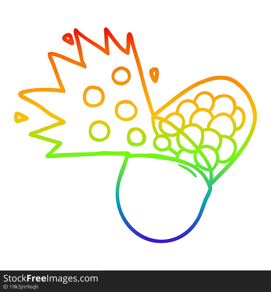 rainbow gradient line drawing cartoon powerful medicine