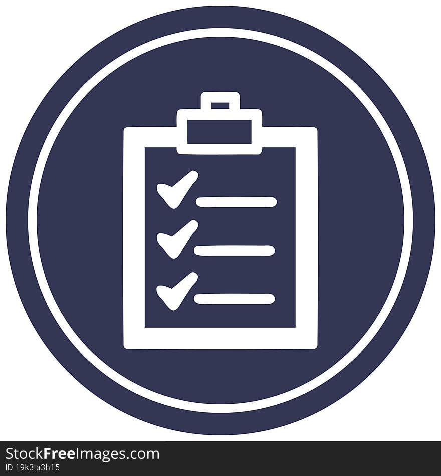 check list circular icon symbol