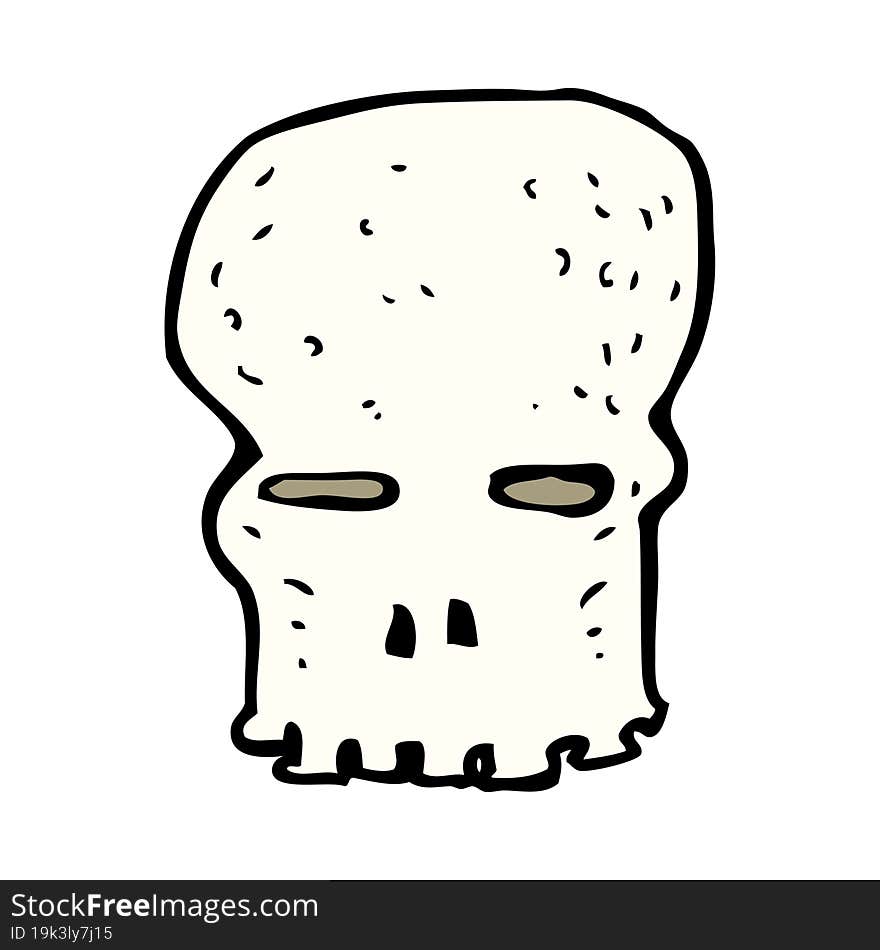 cartoon spooky skull