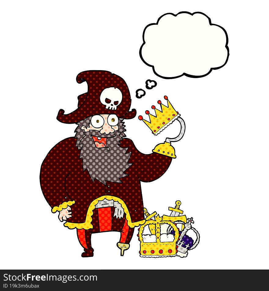 thought bubble cartoon pirate captain