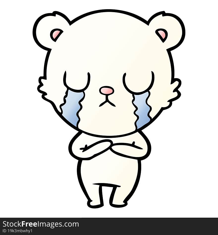 crying polar bear cartoon. crying polar bear cartoon