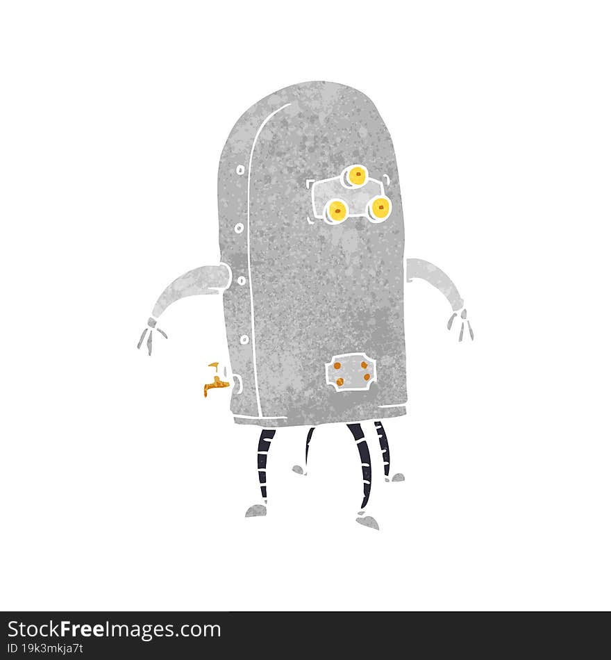 cartoon funny robot