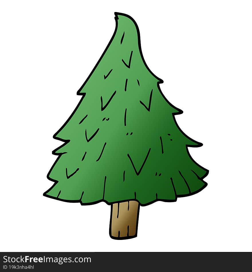 cartoon doodle christmas tree