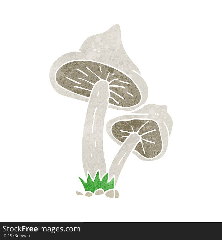 retro cartoon mushroom