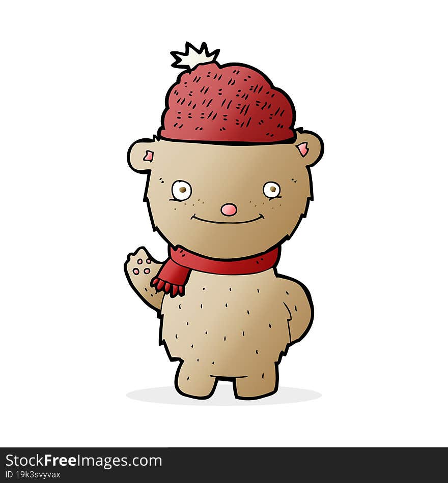 Cartoon Bear In Hat