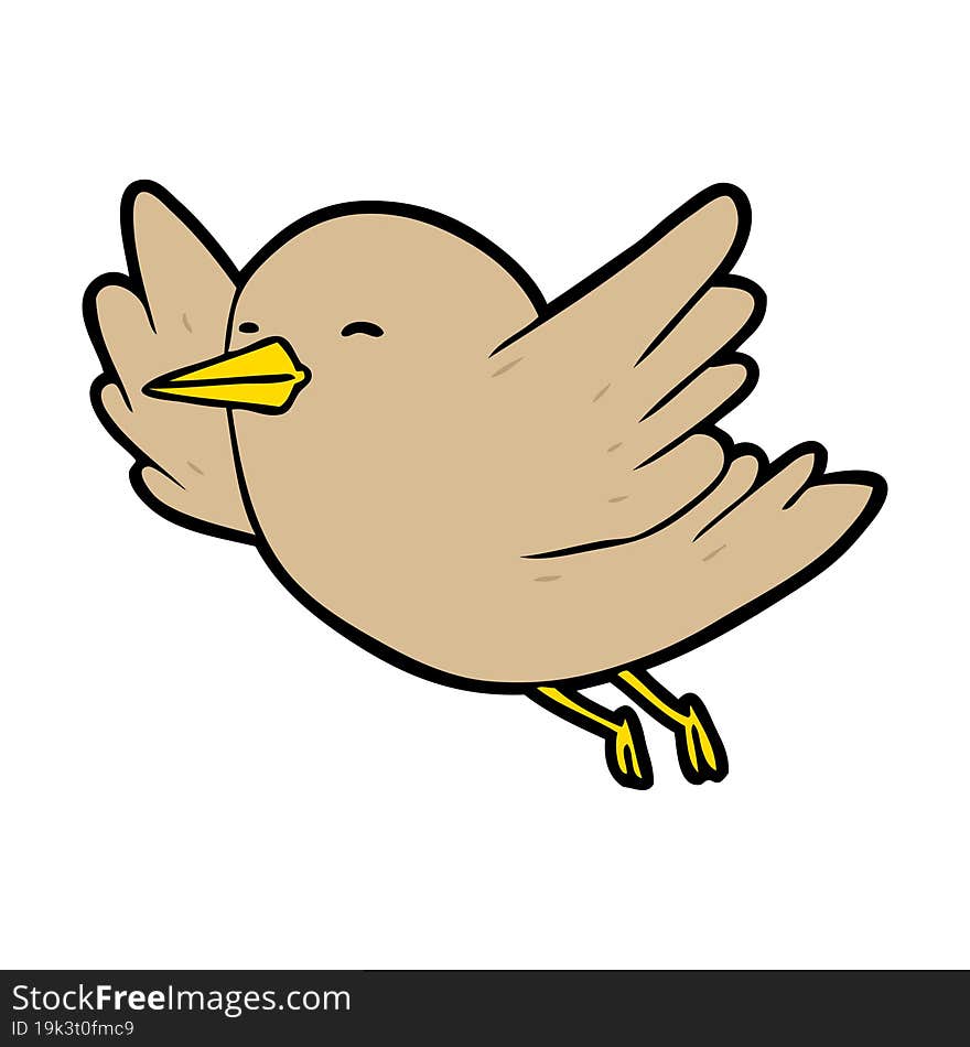 cartoon bird flying. cartoon bird flying