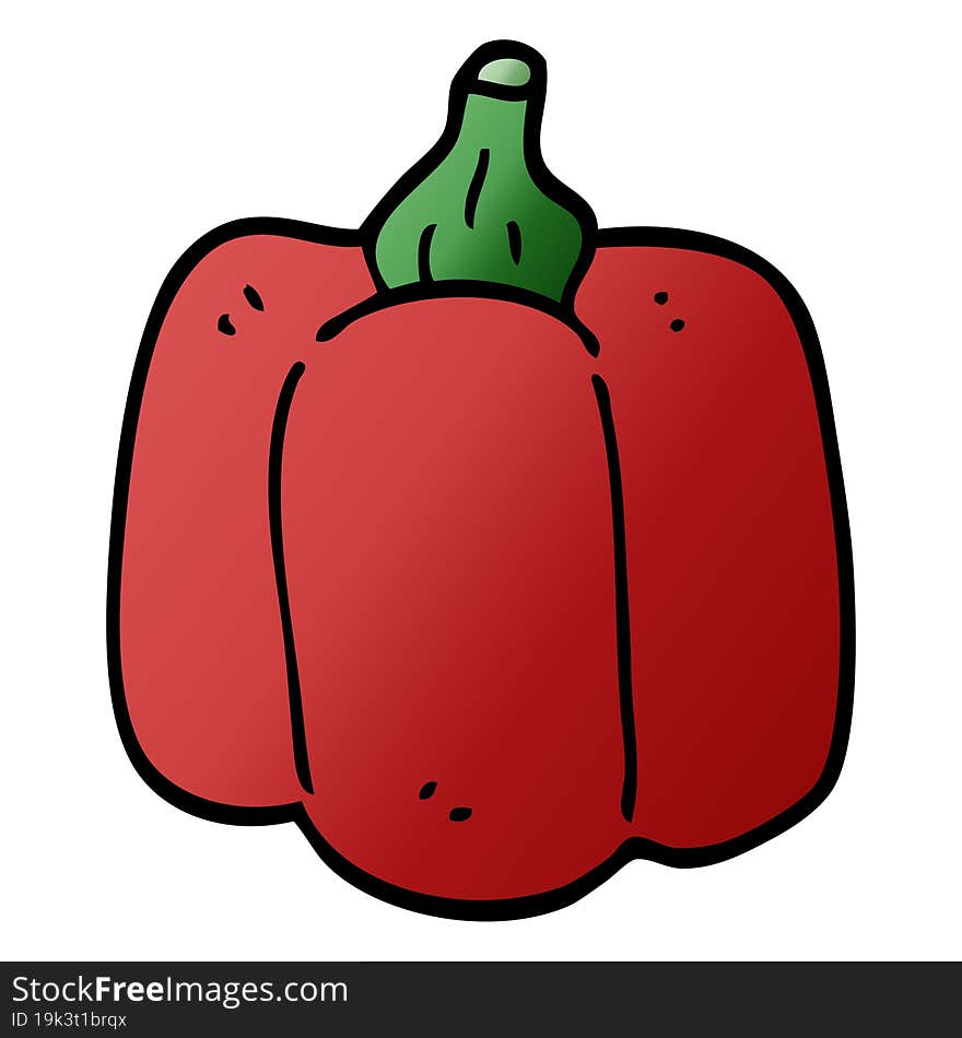 cartoon doodle organic pepper