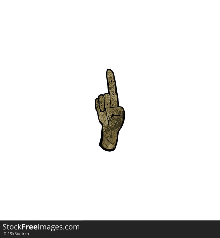 pointing hand cartoon symbol