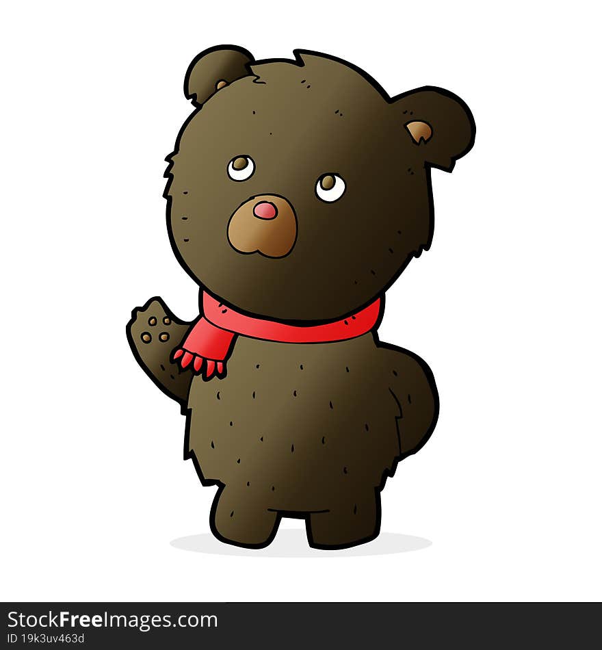 Cartoon Cute Black Bear