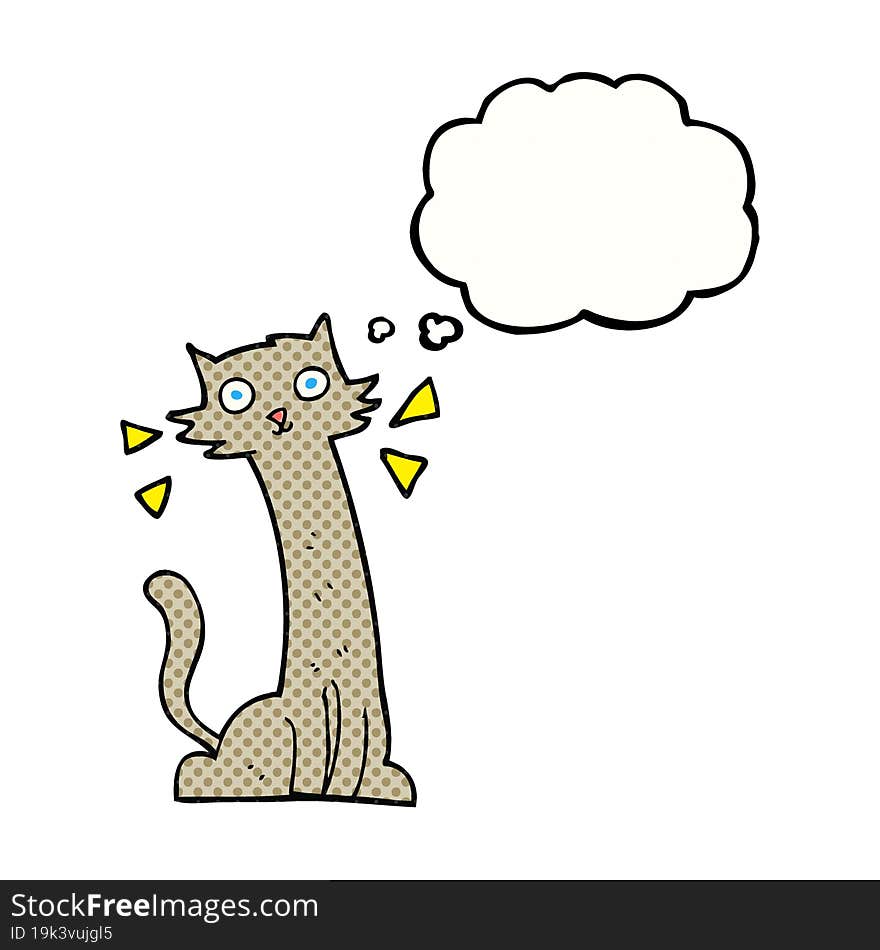 Thought Bubble Cartoon Cat