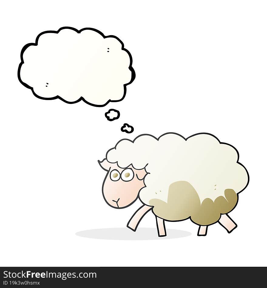 thought bubble cartoon muddy sheep