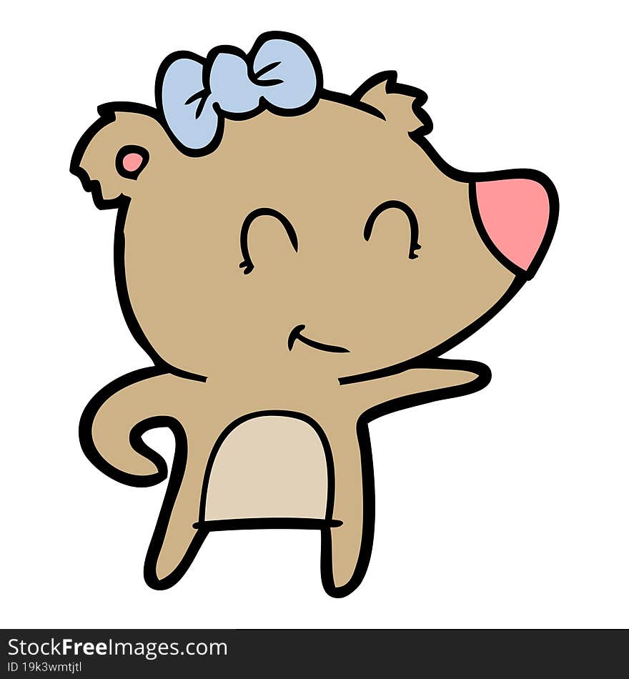 female bear cartoon. female bear cartoon