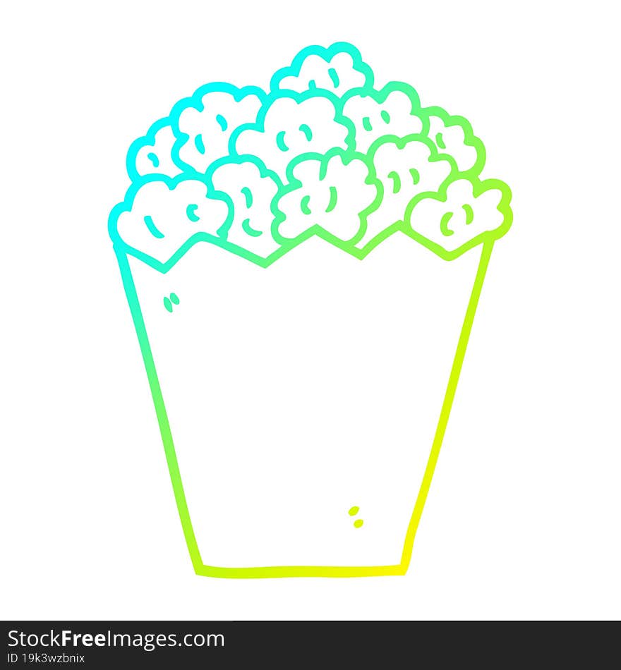 cold gradient line drawing cartoon cinema popcorn