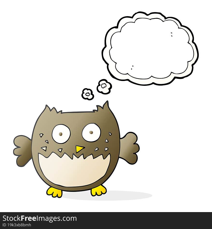 Thought Bubble Cartoon Owl