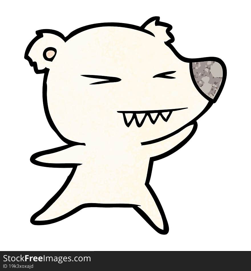 angry polar bear cartoon. angry polar bear cartoon