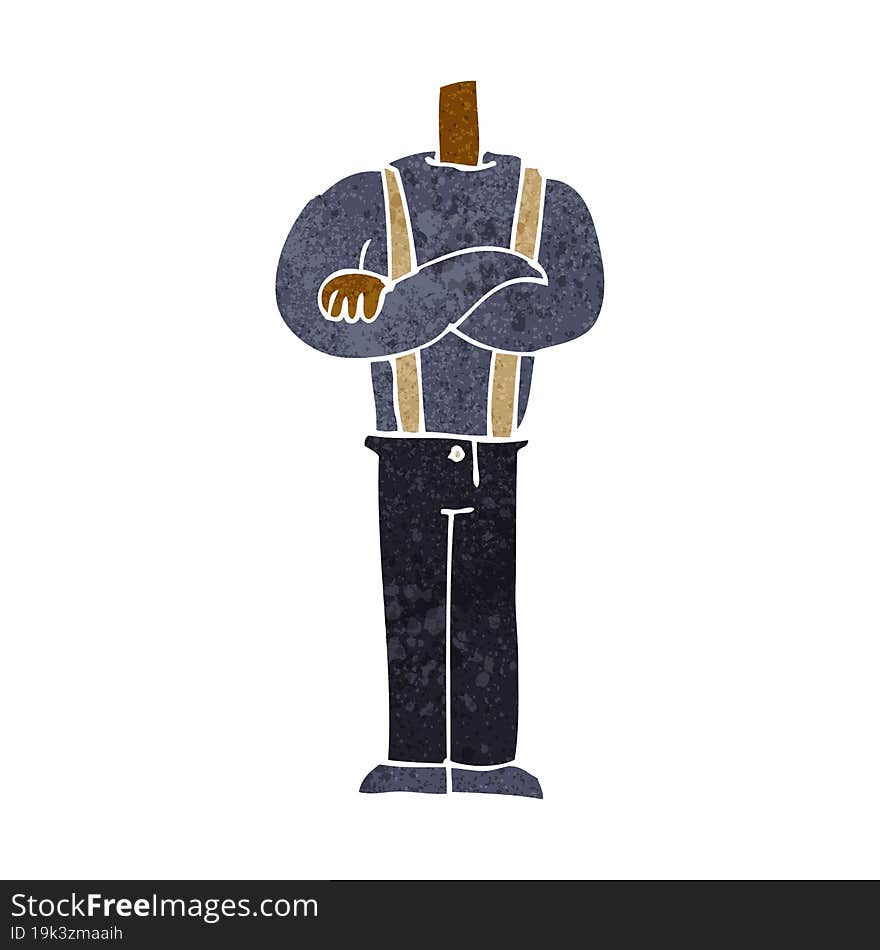 cartoon body with folded arms (mix and match cartoons or add own photos