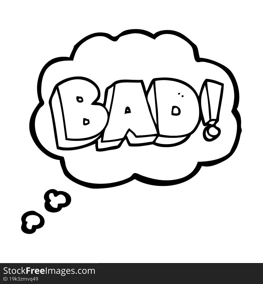 thought bubble cartoon Bad symbol