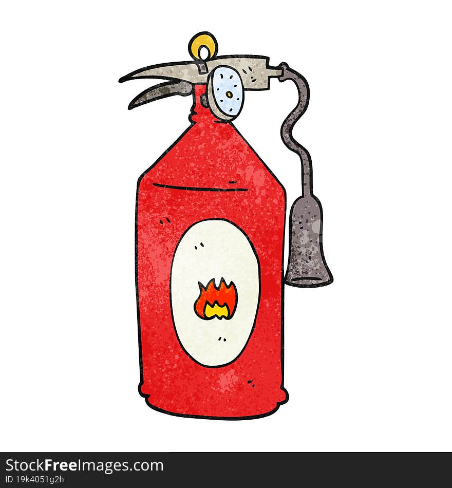 textured cartoon fire extinguisher