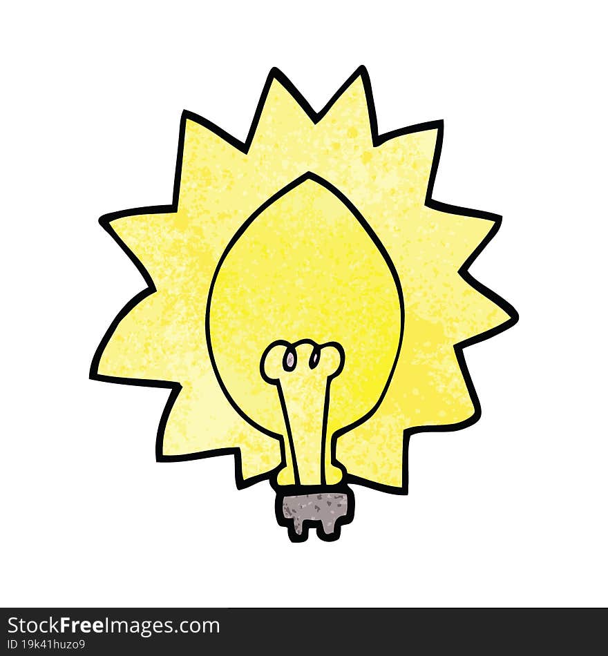 cartoon doodle light bulb