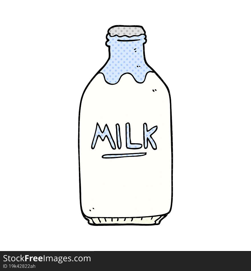 cartoon milk bottle