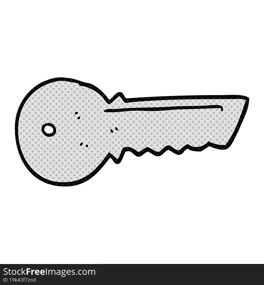 freehand drawn cartoon door key