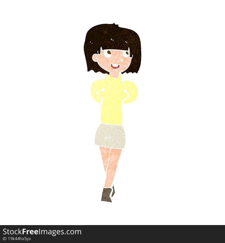 Cartoon Happy Woman