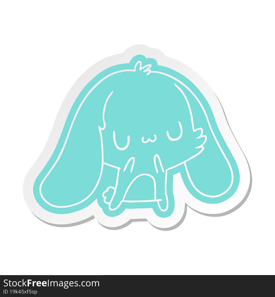 cartoon sticker kawaii cute furry bunny