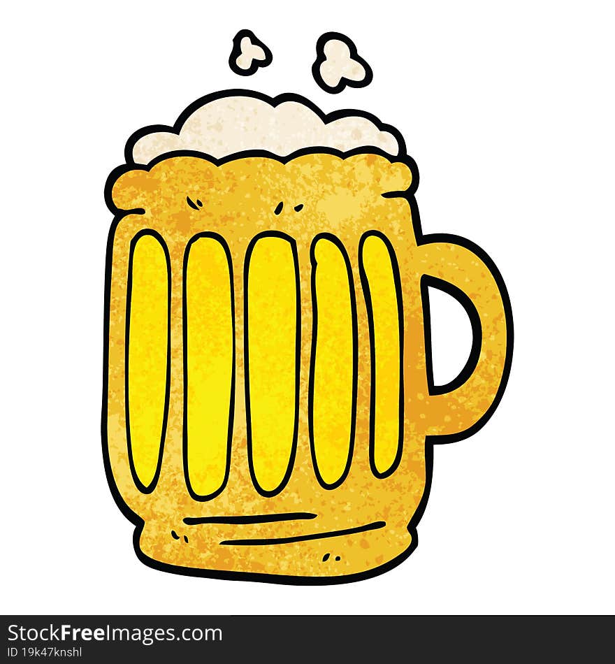 cartoon doodle tankard of beer