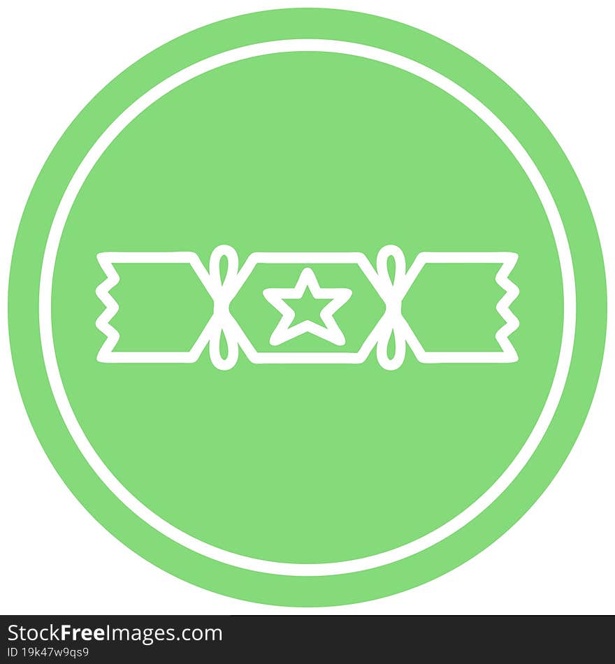 christmas cracker circular icon