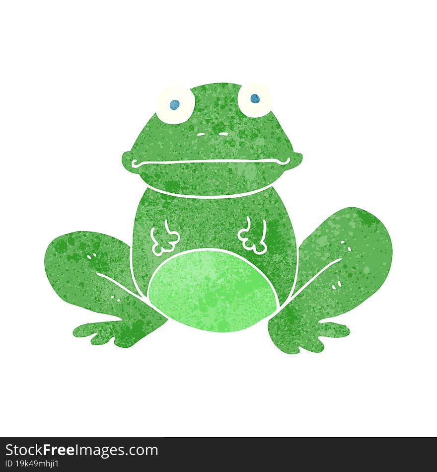 retro cartoon frog