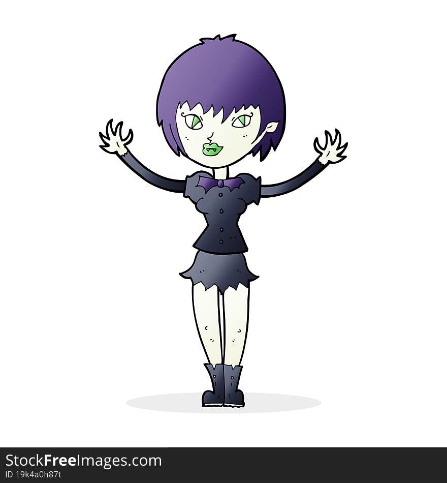 Cartoon Vampire Girl