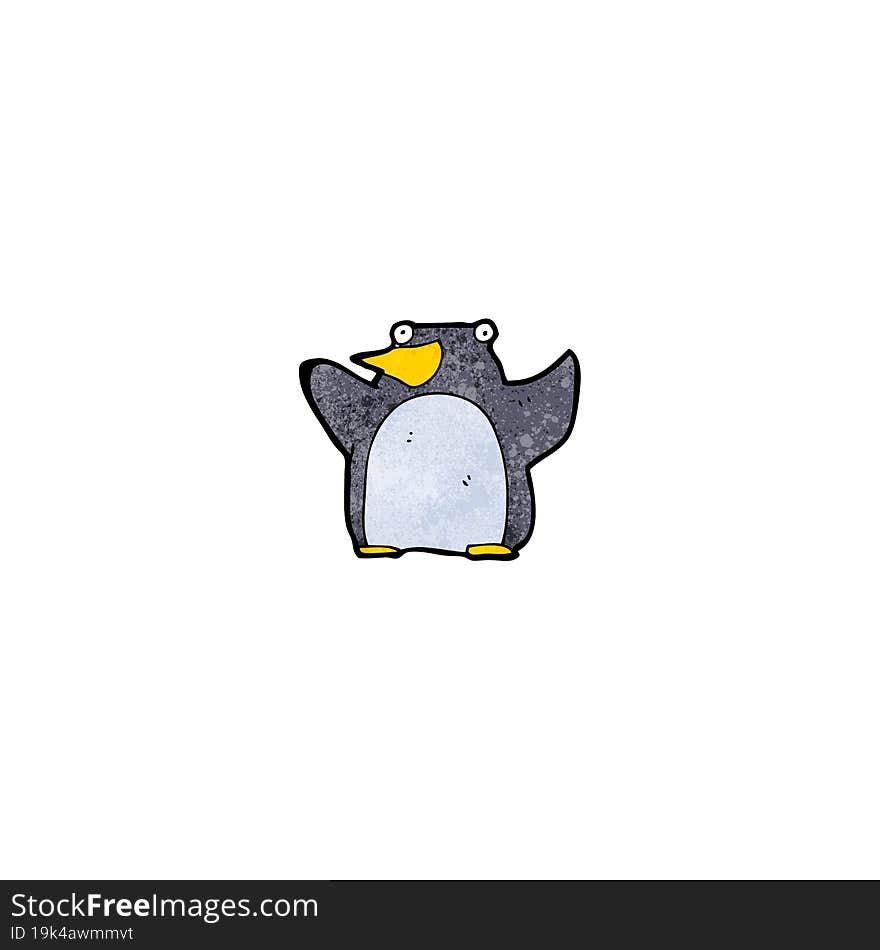 funny cartoon penguin