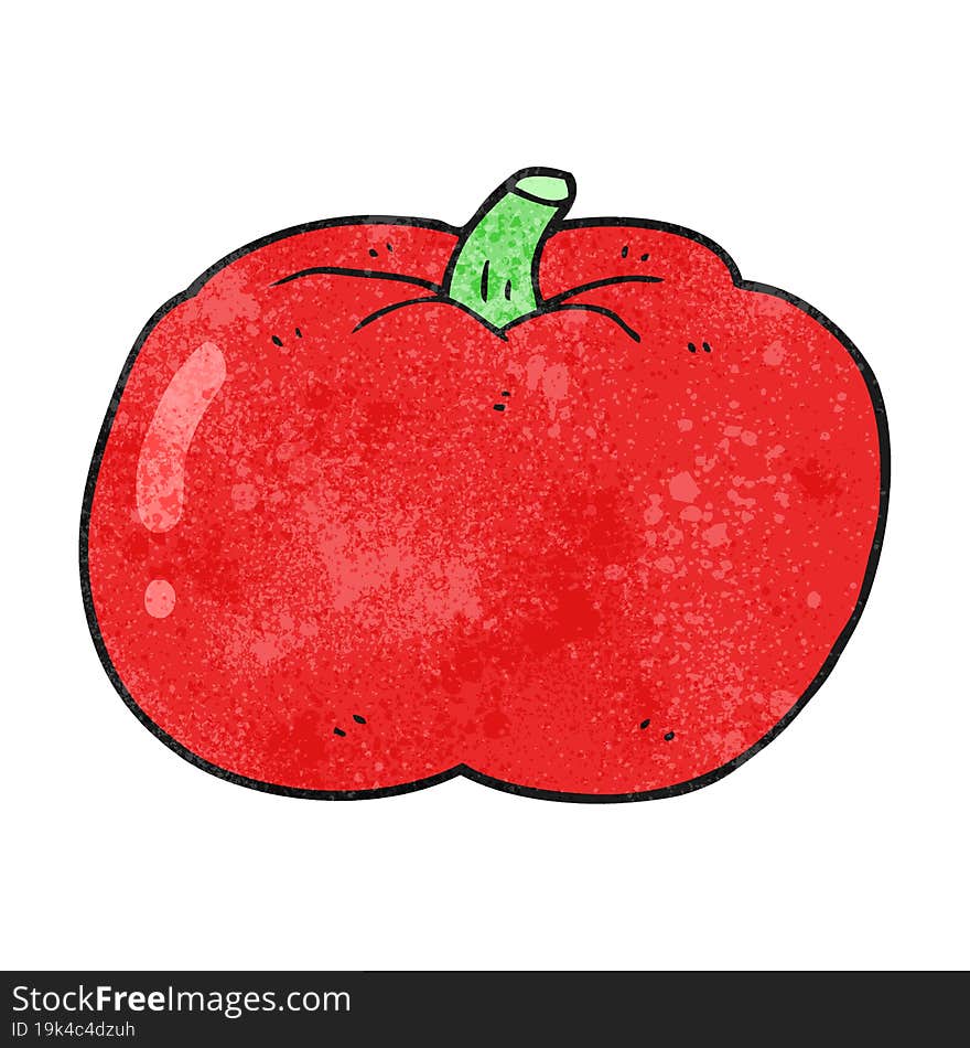 freehand textured cartoon tomato