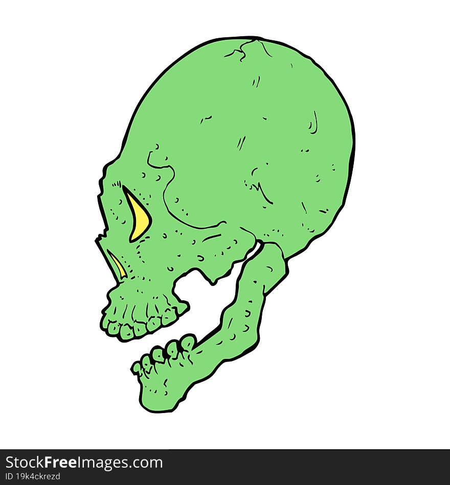 spooky skull illustration