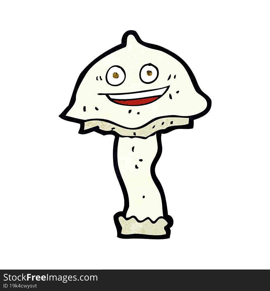 Cartoon Happy Mushroom