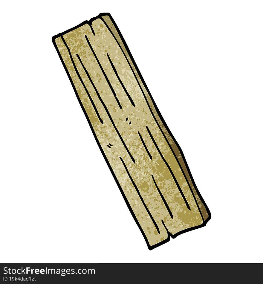 cartoon doodle plank of wood