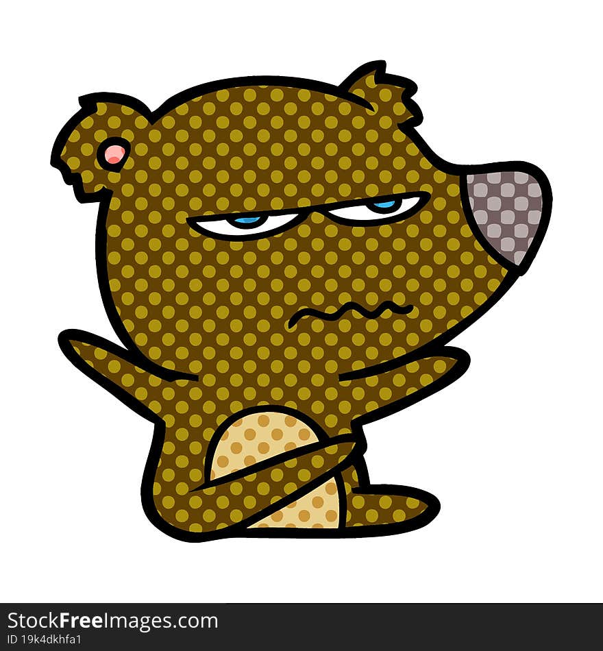 angry bear cartoon. angry bear cartoon