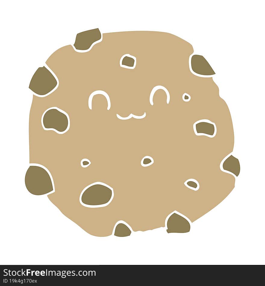 flat color style cartoon biscuit