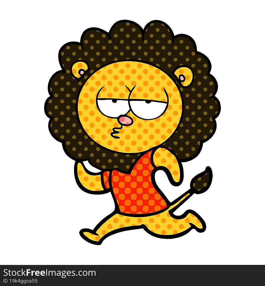 cartoon running lion. cartoon running lion