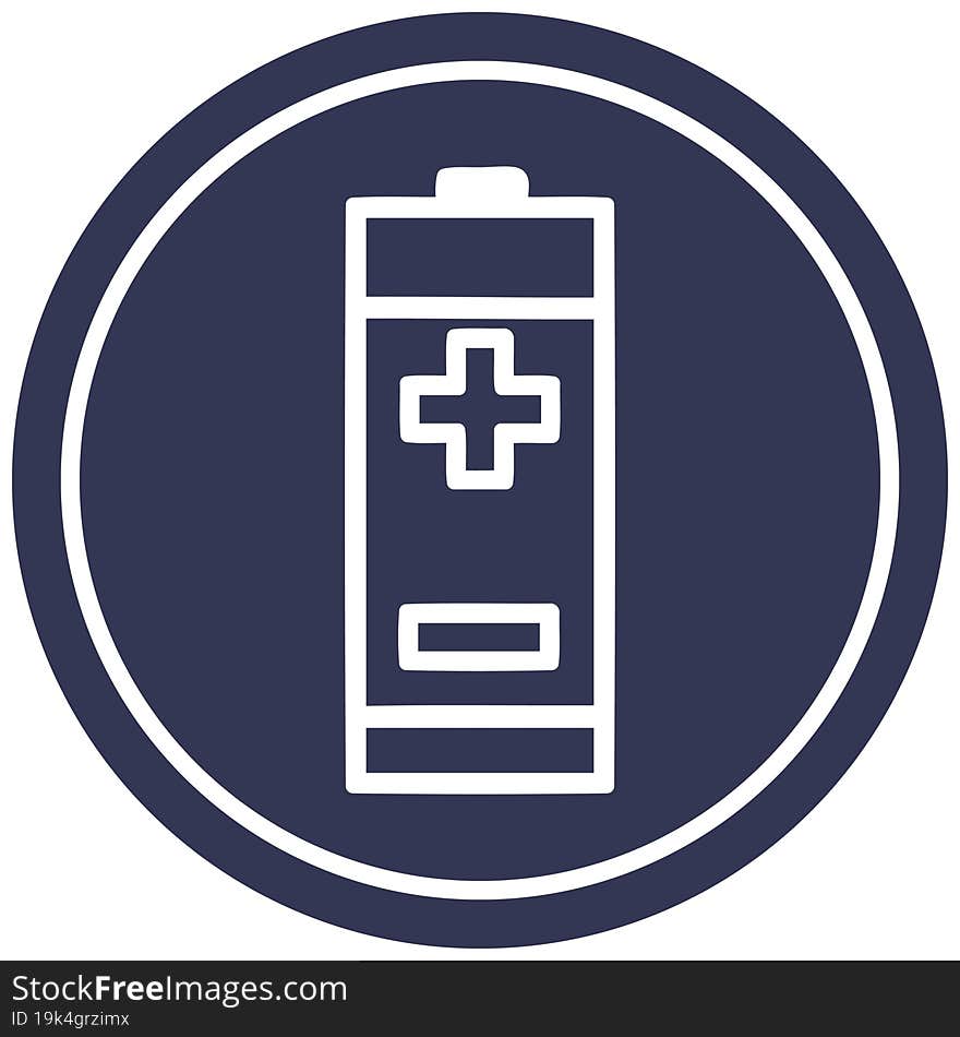 battery circular icon