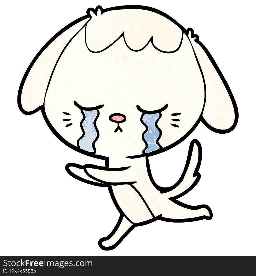 cartoon crying dog. cartoon crying dog