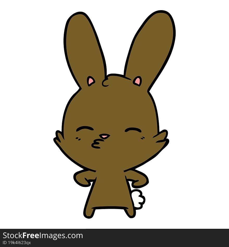 curious bunny cartoon. curious bunny cartoon